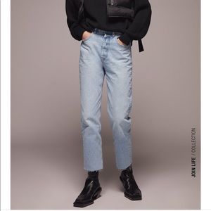 Zara high rise straight leg jeans